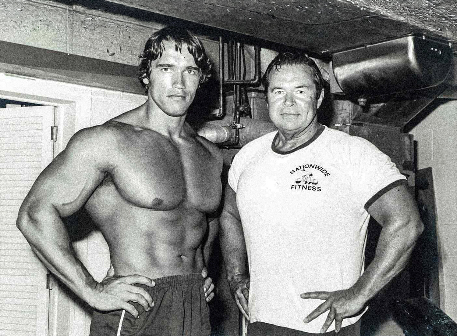 Arnold Schwarzenegger and Jim Lorimer
